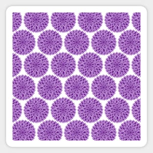 Purple Dahlia Floral Pattern Sticker